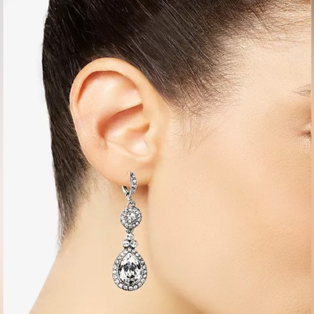 Givenchy Cristal Element Double Drop Earrings - image 1